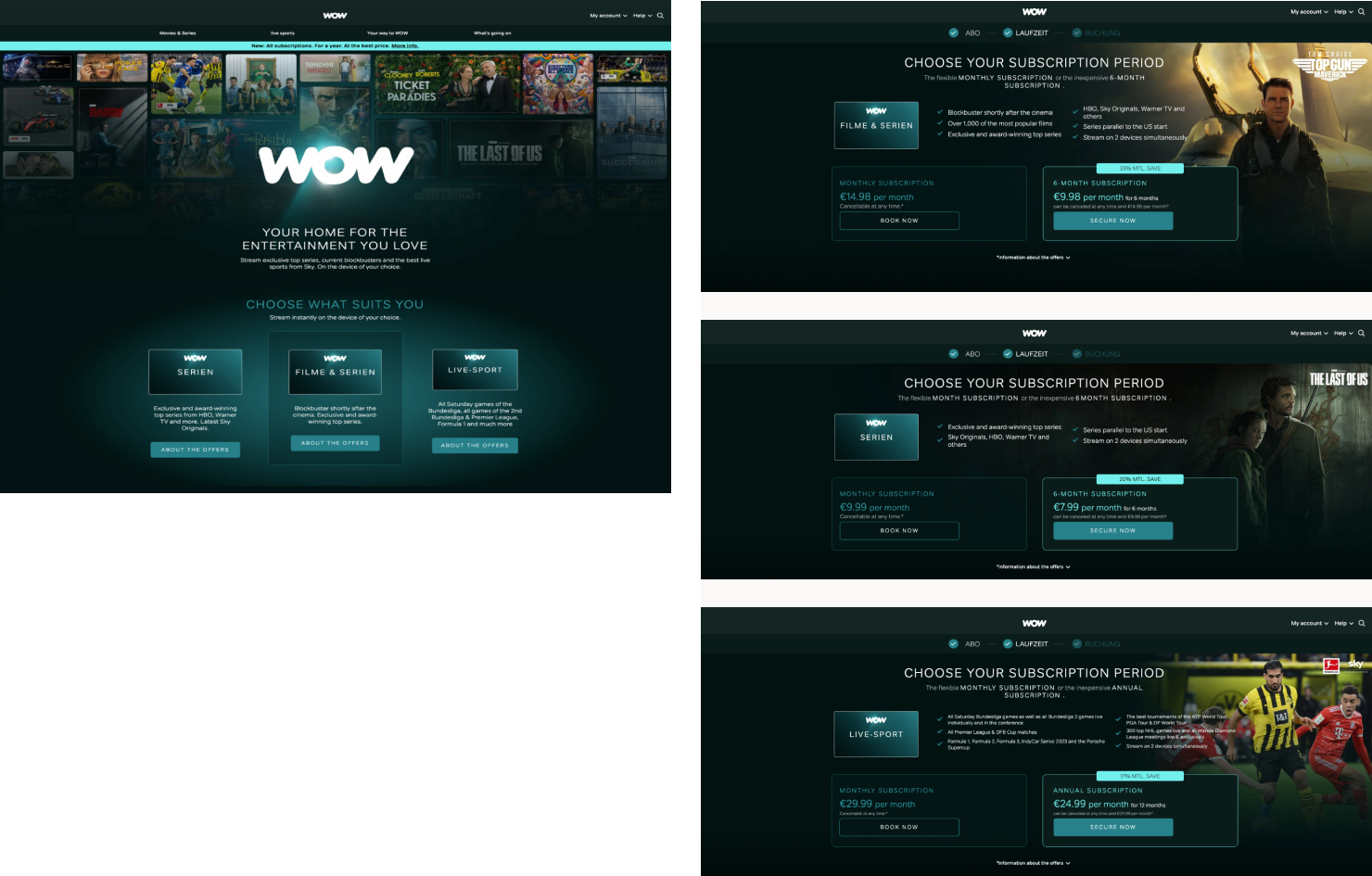 「WOW」ドイツのガイド型セリングの解説画面